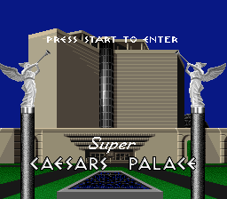 Super Caesars Palace (USA) (Beta) Title Screen